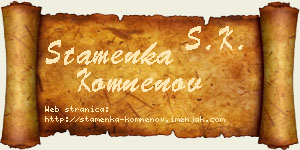 Stamenka Komnenov vizit kartica